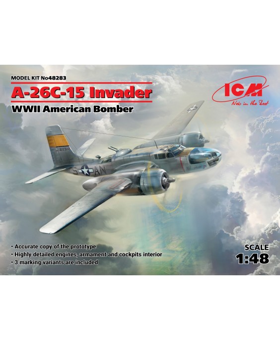 ICM modelis A-26С-15 Invader, WWII American Bomber 1/48