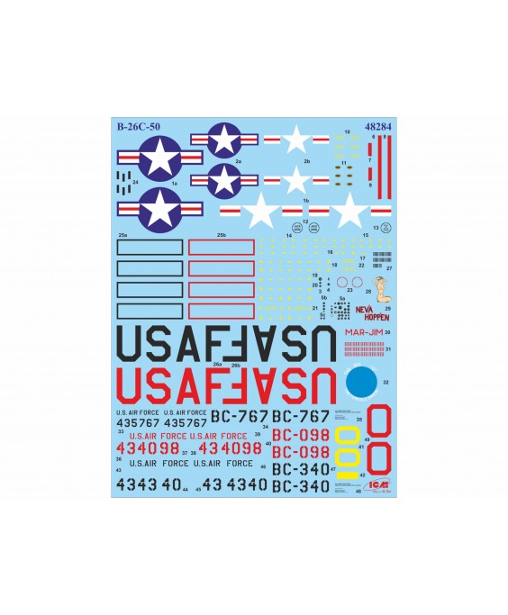 ICM modelis B-26С-50 Invader, Korean War American Bomber 1/48