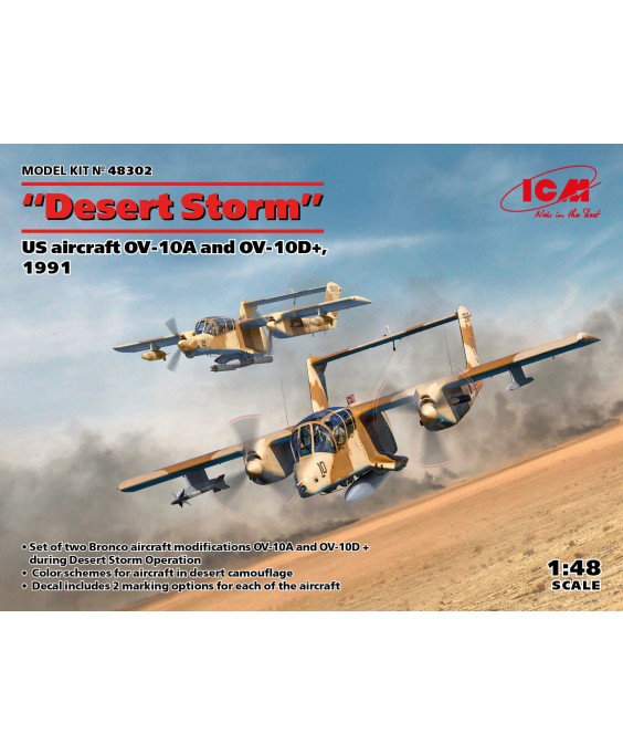 ICM modelis Desert Storm. US aircraft OV-10A and OV-10D+, 1991 1/48