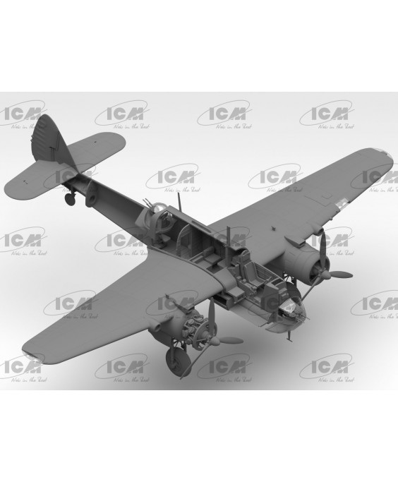 ICM modelis Bristol Beaufort Mk.I WWII British torpedo bomber 1/48