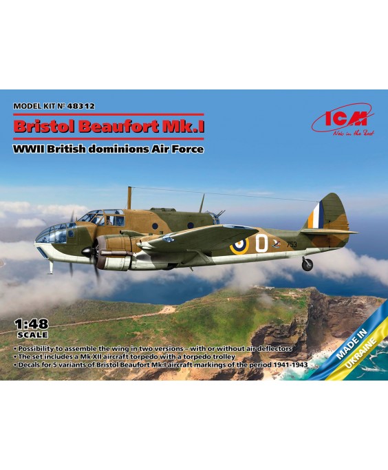 ICM modelis Bristol Beaufort Mk.I 1/48