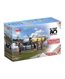 ICM modelis B-26B Marauder with USAAF Pilots and Ground Personnel 1/48