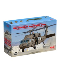 ICM modelis UH-60A Black Hawk with crew 1/48