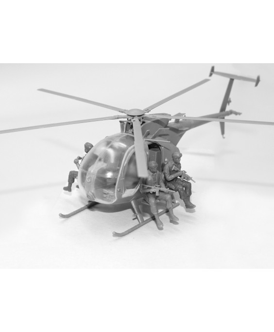 ICM Delta Force Assault Team with MH-6J 1/48