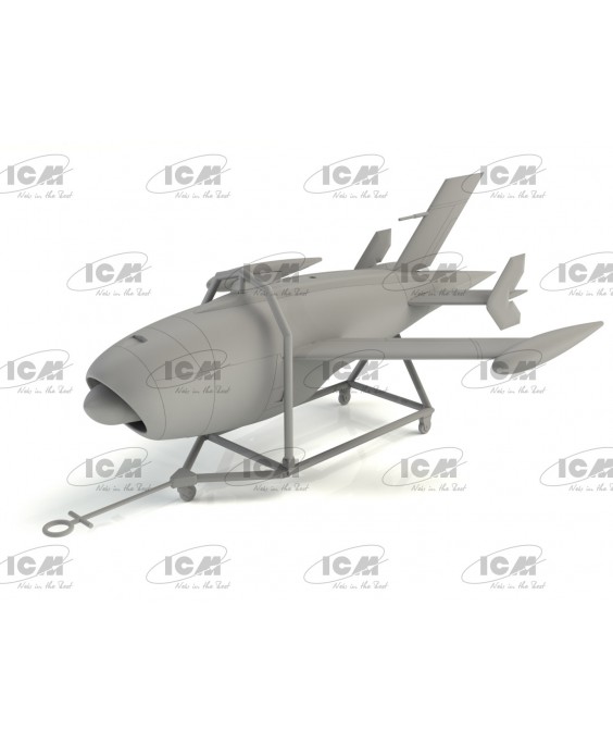 ICM modelis Q-2A (AQM-34B) Firebee with trailer (1 airplane and trailer) 1/48 ICM modelis Q-2A (AQM-34B) Firebee with trailer (1 airplane and trailer) 1/48