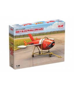ICM modelis Q-2A (AQM-34B) Firebee with trailer (1 airplane and trailer) 1/48