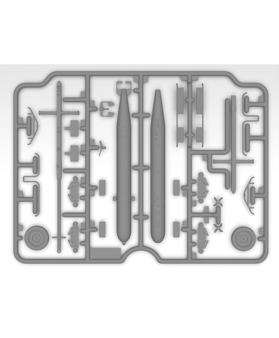 ICM modelis WWII German Torpedo Trailer 1/48