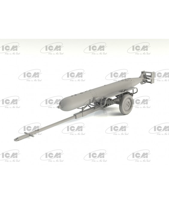 ICM modelis WWII German Torpedo Trailer 1/48