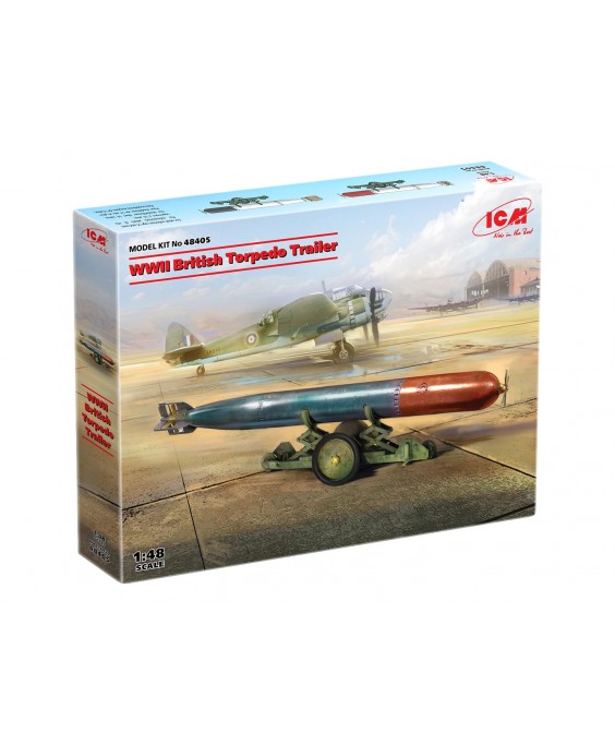 ICM WWII British Torpedo Trailer 1/16