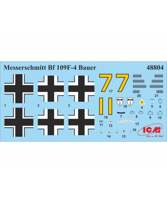 ICM modelis Bf 109F-4 with German Luftwaffe Personnel 1/48 ICM modelis Bf 109F-4 with German Luftwaffe Personnel 1/48