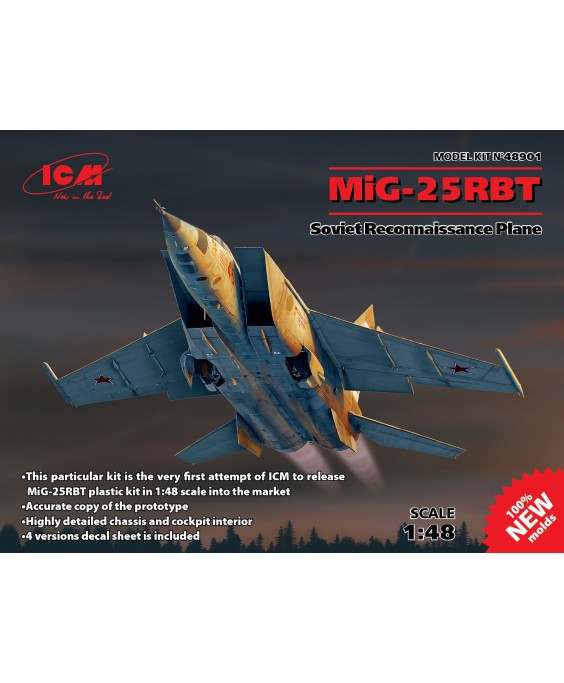 ICM modelis MiG-25 RBT, Soviet Reconnaissance Plane 1/48