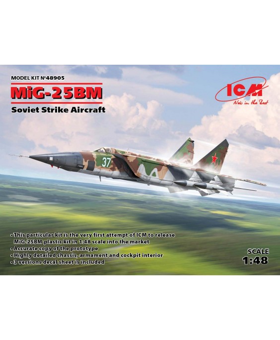 ICM modelis MiG-25 BM, Soviet Strike Aircraft 1/48 ICM modelis MiG-25 BM, Soviet Strike Aircraft 1/48