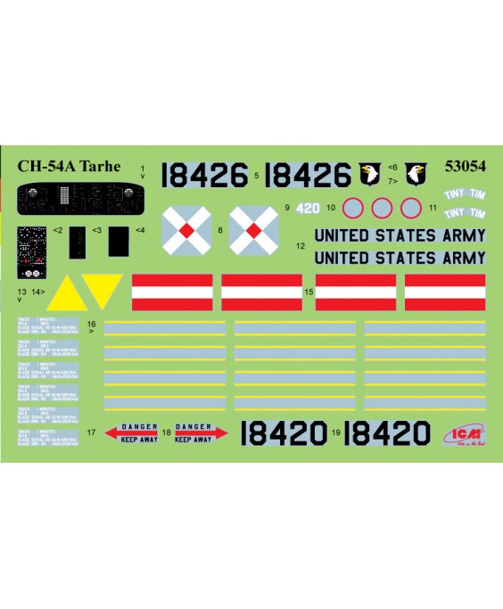 ICM modelis Sikorsky CH-54A Tarhe 1/35