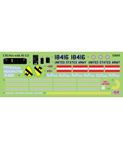 ICM modelis Sikorsky CH-54A Tarhe with M-121 bomb 1/35