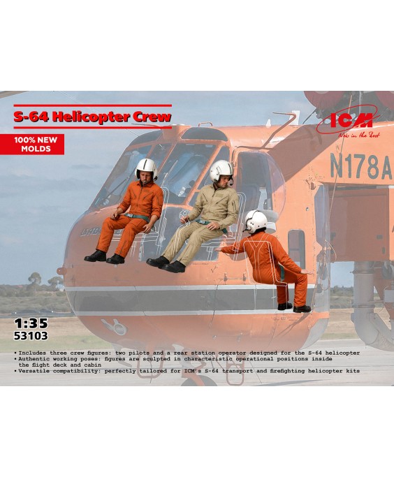Icm S-64 Helicopter Crew 1/35