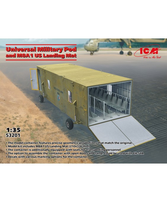 ICM Universal Military Pod and M8A1 US Landing Mat 1/35