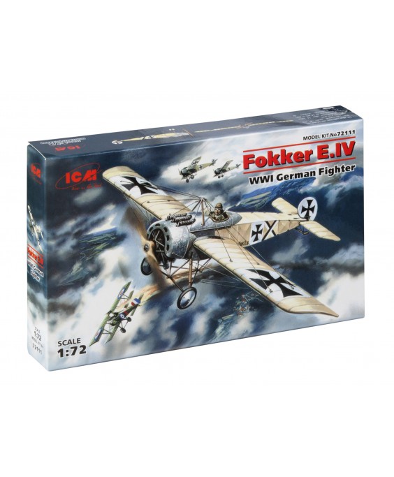 ICM modelis Fokker E.IV WWI German Fighter 1/72