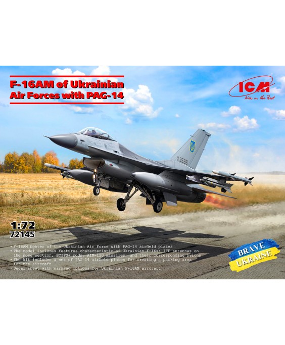 ICM F-16AM of Ukrainian Air Forces with PAG-14 1/72