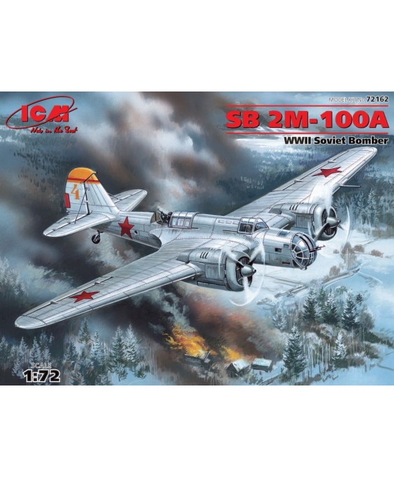 ICM modelis SB 2M-100A, WWII Soviet Bomber 1/72