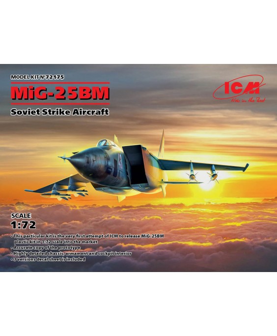 ICM modelis MiG-25 BM, Soviet Strike Aircraft 1/72 ICM modelis MiG-25 BM, Soviet Strike Aircraft 1/72