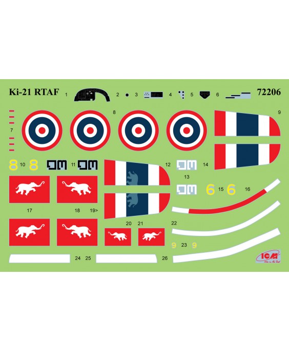 ICM modelis Ki-21-Ia RTAF 1/72