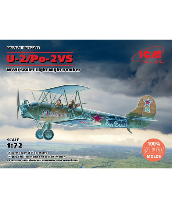ICM modelis U-2/Po-2VS, WWII Soviet Light Night Bomber 1/72