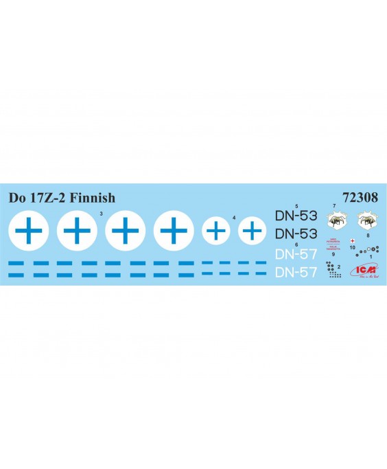 ICM modelis Do 17Z-2, WWII Finnish Bomber 1/72