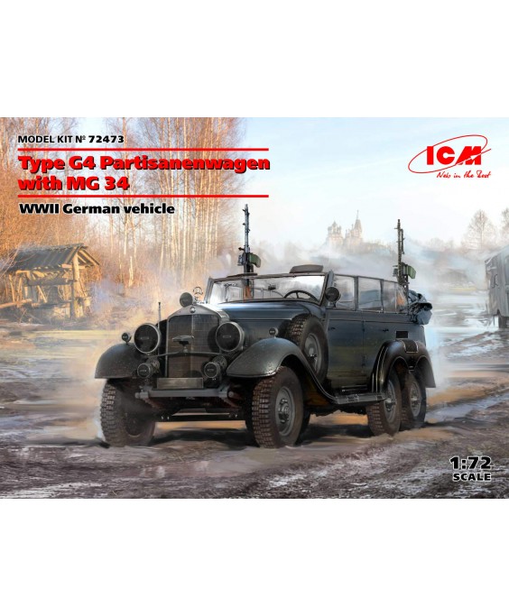 ICM modelis Type G4 Partisanenwagen with MG 34 1/72