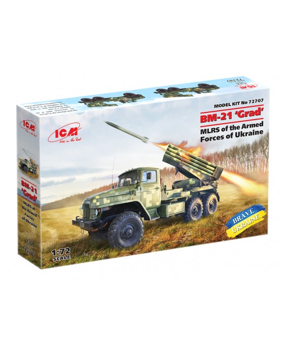 ICM modelis MLRS of the Armed Forces of Ukraine BM-21 Grad 1/72
