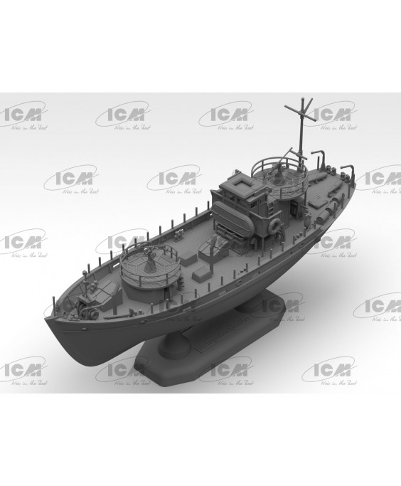 ICM modelis WWII German multi-purpose boat KFK Kriegsfischkutter 1/144