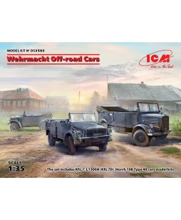 ICM modelis Wehrmacht Off-road Cars (Kfz.1, Horch 108 Typ 40, L1500A) 1/35