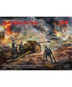 ICM modelis Battle of Kursk (July 1943) (T-34-76 (early 1943), Pak 36(r ) with Crew (4 figures) 1/35