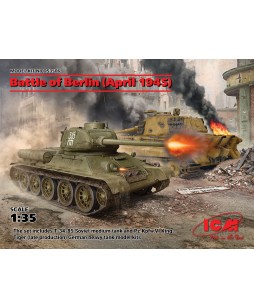 ICM modelis Battle of Berlin (April 1945) (T-34-85, King Tiger) 1/35