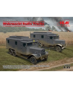 ICM modelis Wehrmacht Radio Trucks (Henschel 33D1 Kfz.72, Krupp L3H163 Kfz.72) 1/35