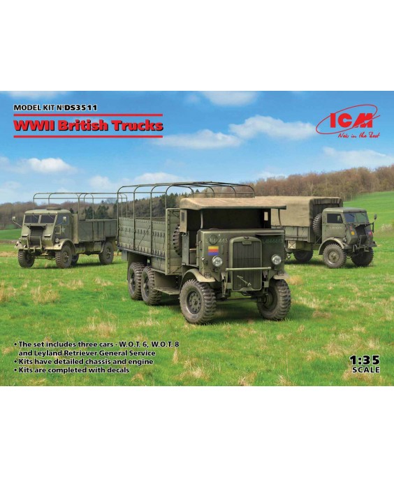 ICM modelis Model W.O.T. 6, Model W.O.T. 8, Leyland Retriever General Service 1/35 ICM modelis Model W.O.T. 6, Model W.O.T. 8, Leyland Retriever General Service 1/35