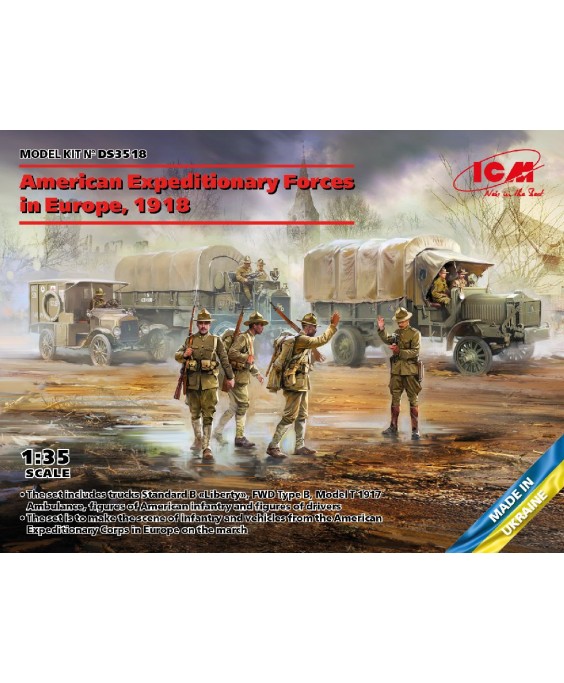 ICM modelis American Expeditionary Forces in Europe, 1918 1/35