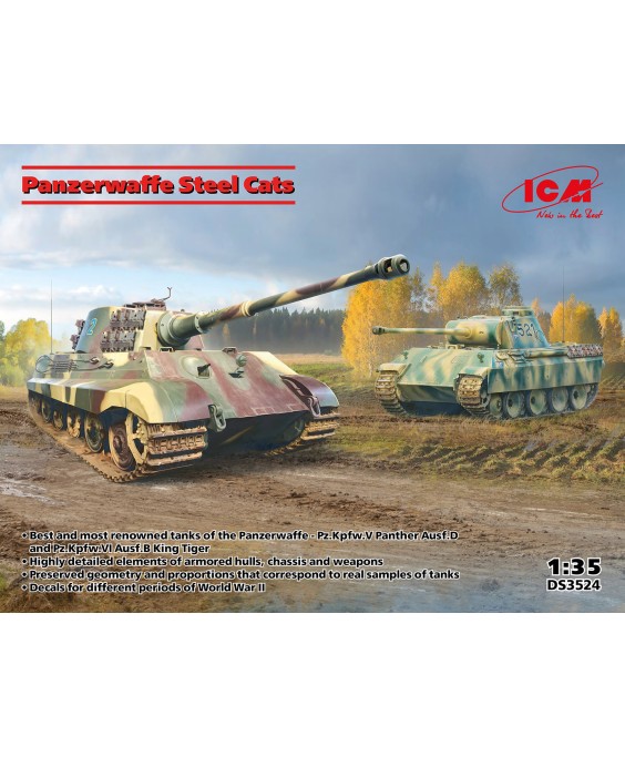 ICM modeliai Panzerwaffe Steel Cats 1/35