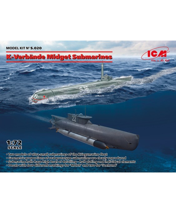 ICM modelis K-Verbände Midget Submarines 1/72
