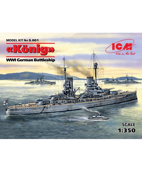 ICM modelis König WWI German Battleship 1/350 ICM modelis König WWI German Battleship 1/350