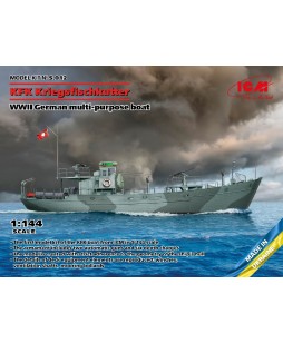 ICM modelis WWII German multi-purpose boat KFK Kriegsfischkutter 1/144