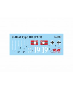 ICM modelis U-Boat Type IIB (1939) German Submarine 1/144
