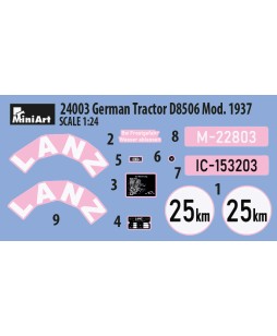 MiniArt GERMAN TRACTOR D8506 MOD. 1937 1/24