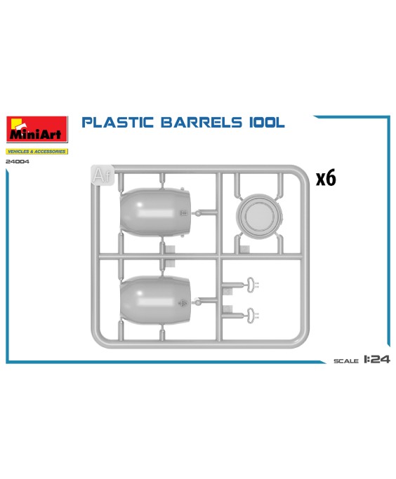 MiniArt PLASTIC BARRELS 100L 1/24