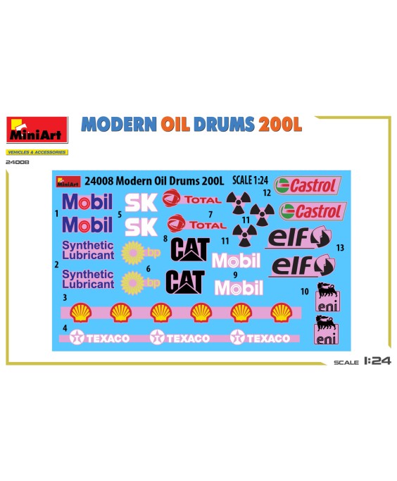 MiniArt MODERN OIL DRUMS 200L 1/24