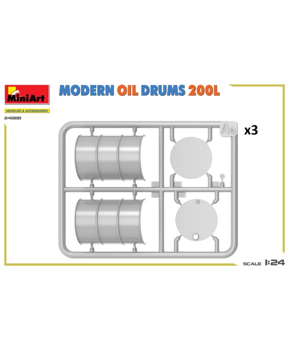 MiniArt MODERN OIL DRUMS 200L 1/24