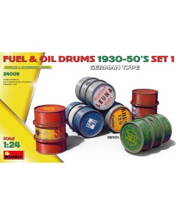 MiniArt FUEL & OIL DRUMS 1930-50’S SET 1. 1/24