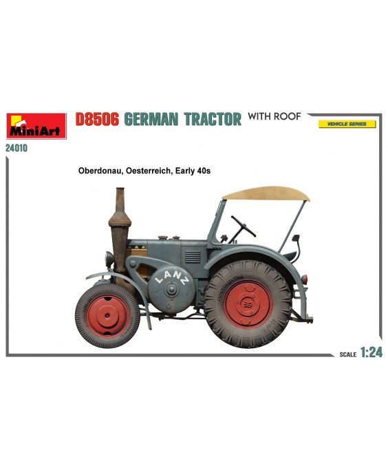 MiniArt modelis GERMAN TRACTOR D8506 WITH ROOF 1/24