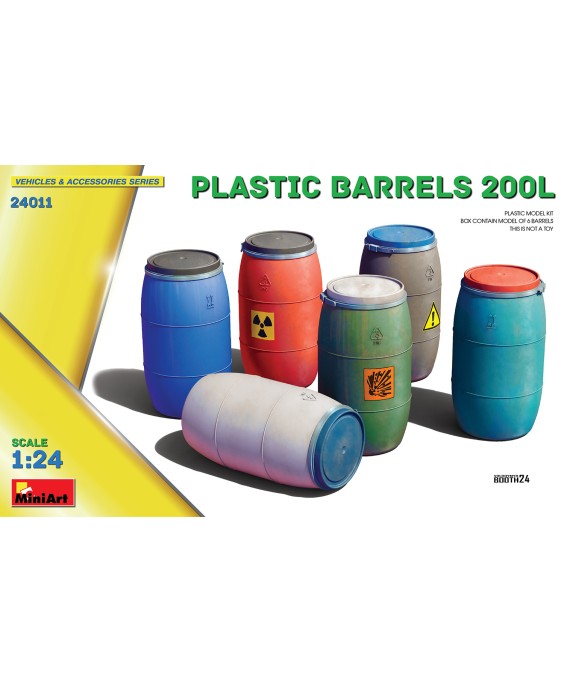 MiniArt PLASTIC BARRELS 200L 1/24