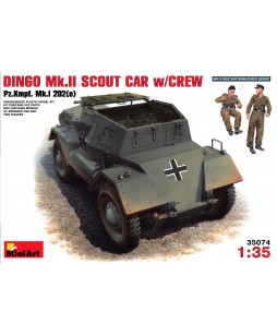 MiniArt modelis DINGO Mk.II SCOUT CAR w/CREW Pz.Kmpf. Mk.I 202 1/35