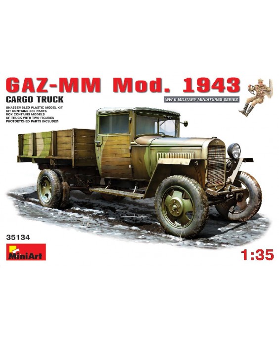 MiniArt modelis GAZ - MM Mod. 1943 cargo truck 1/35